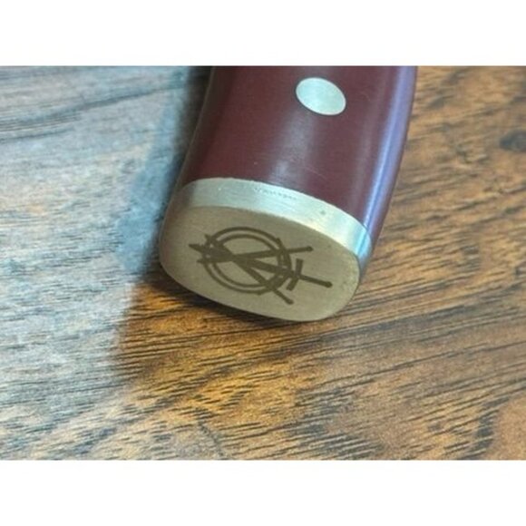 Forged In Fire 8" Chef Knife With Hammered Blade & Wooden Handle Professional - Picture 4 of 6